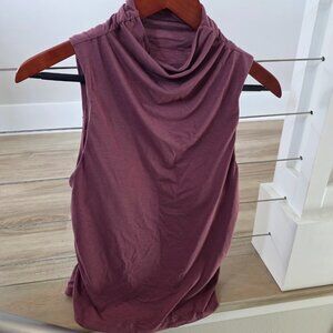 Athleta mock neck built in bra top